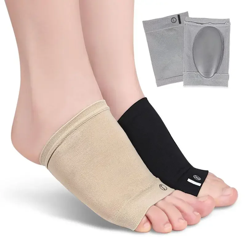 1 Pair Soft Elastic Gel Silicone Arch Support Foot Pad Cushion Forefoot Shoe Pad for Flat Feet And Foot Spurs