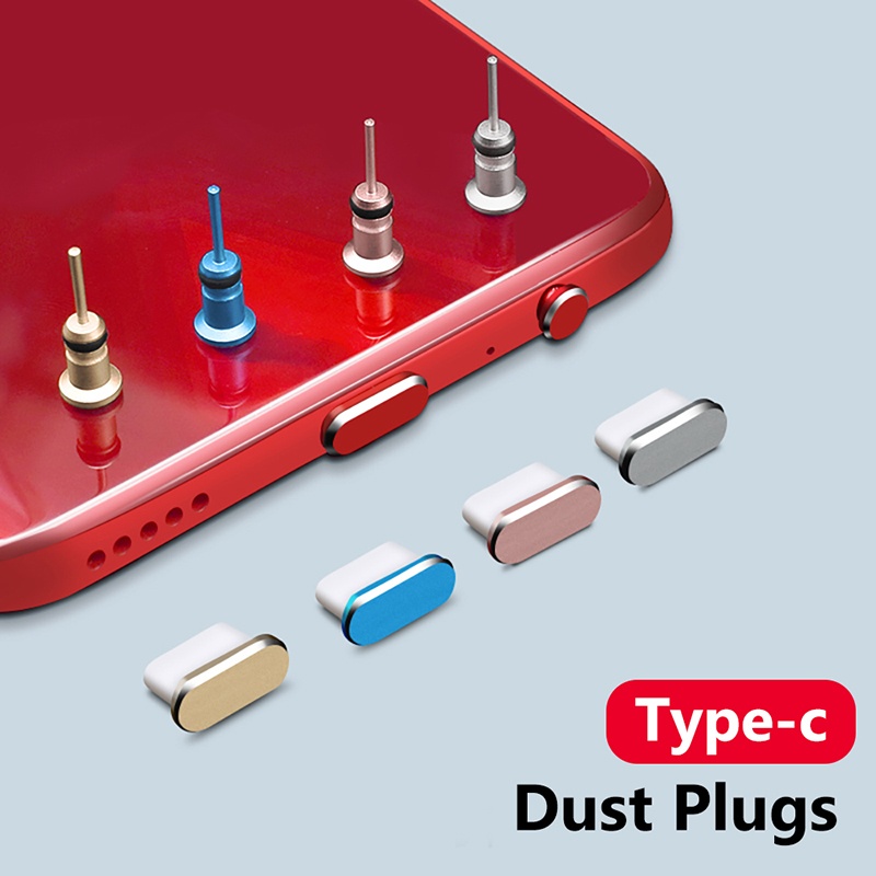 Metal Type C Plug Dust Plug 3.5mm Headphones Jack Dust Plug Micro USB Type-C Charging Anti Dust Plug For iPhone