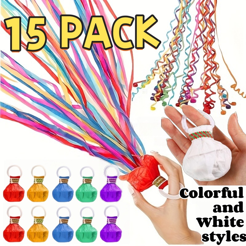 2/15pcs Hand-Thrown Confetti Explosions Paper Popper Streamers for Birthdays Wedding Holiday Decorations Easy Clean Party Favors