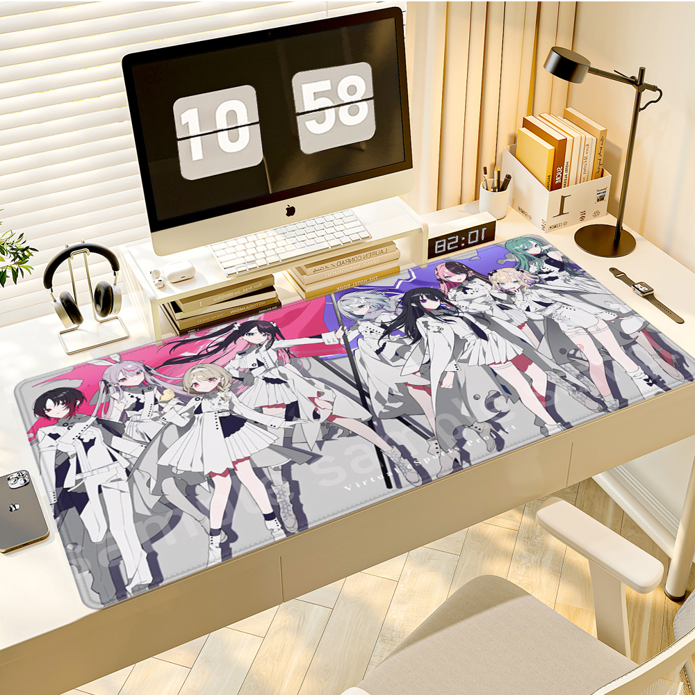 VSPO Mouse Pad VTuber Virtual YouTuber Large Mousepad XXL Padding Computer Keyboard Mat Anime Pc HYBXAXC Accessories Mat
