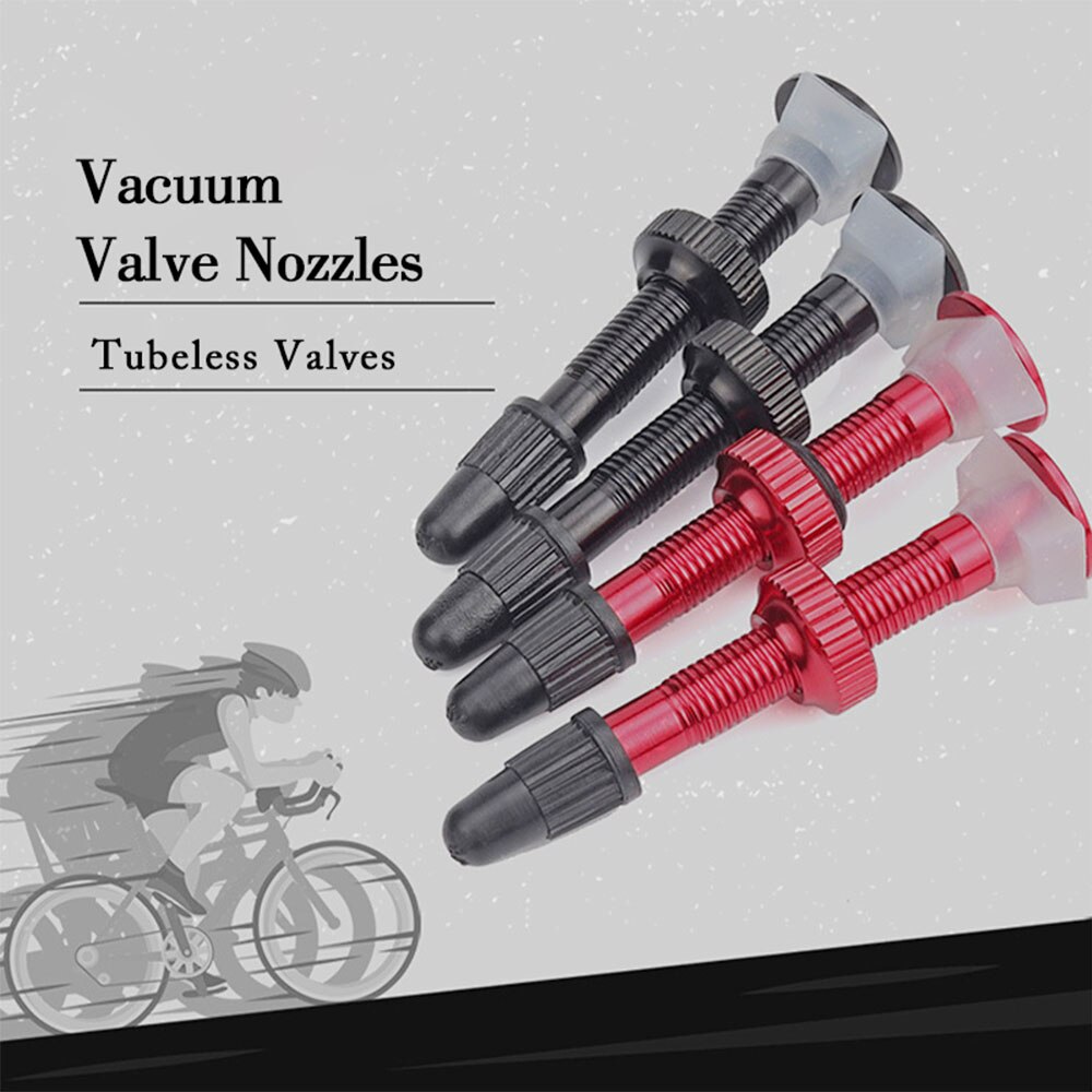 BOLANY 2pcs Bicycle Valve 40mm/60mm MTB Road Bike Tubeless Tires Conversion Anodize Aluminum Alloy Sealant Accessories