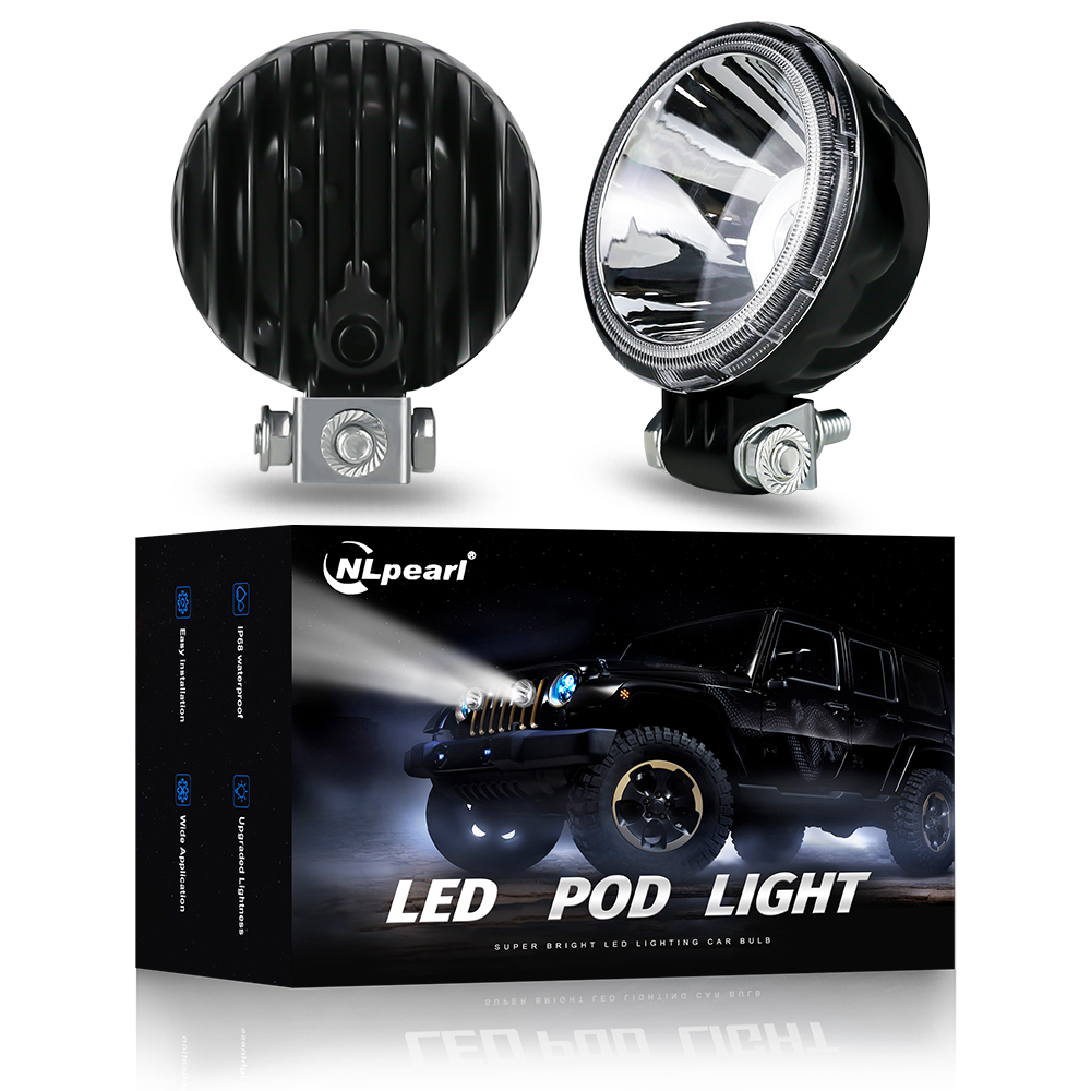 3 Inch round LED Work Light Bar High Power Spotlight for Car SUV ATV Tractor Truck Motorcycle Driving Fog Lamp LED Lights