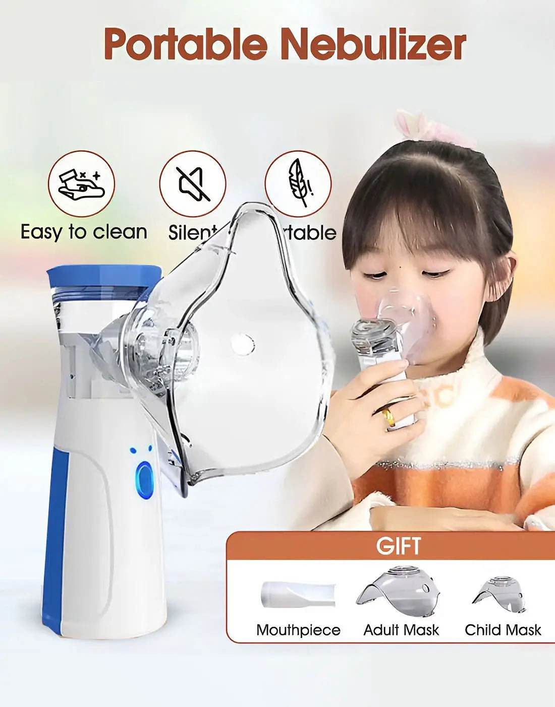 Mini Silent Mesh Nebulizer for Adults and Children
