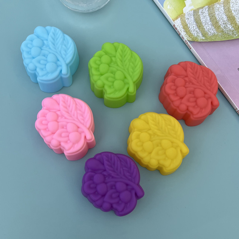 5Pcs 5cm Various Flower Designs Silicone Mold Chocolate Pudding Ice Mould Cupcake Cake Tools DIY Mini Soap Candle Molds