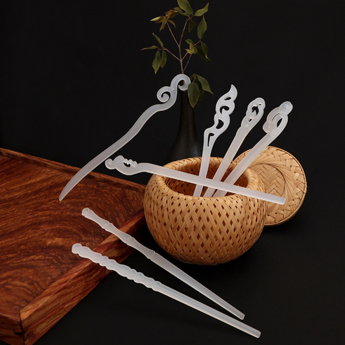 Alloy Elegant Flowers Tassel Hair Stick for Women Ancient Chinese Style Fashion Girls Classical Hairpin Hair Accessories