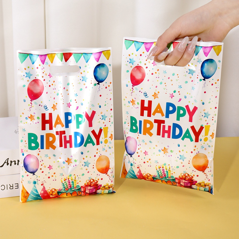10/20/50pcs Birthday Party Candy Bags Birthday Balloons Hand Bags Happy Birthday Party Decorations Adults Favors