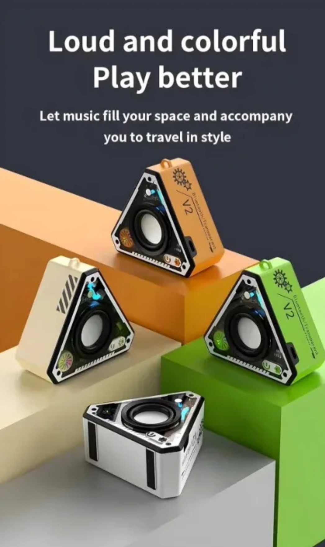 5W Wireless Bluetooth Mini Speaker with Loud Sound & Punchy Bass, 52mm Driver with 360 Surround, Bt V5.3 Quick Connect V2 Model