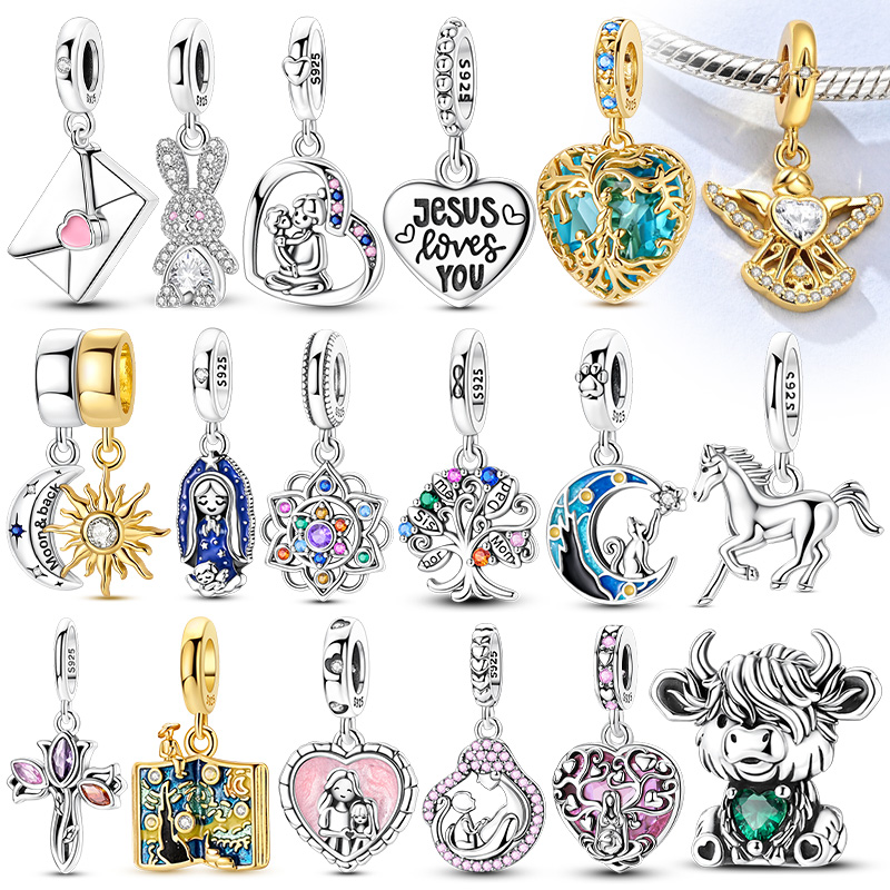 New In 925 Sterling Silver Van Gogh Starry Sky Beads Jewellery Fit Original 925 Bracelet Necklace For Women DIY