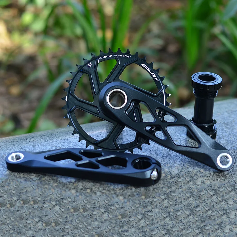 GOLDIX MTB Crankset BSA 24mm 165mm 170mm 175mm Direct Mount R-SPEC Trail Hollow Bike Crank Spindle DH AM XC for Shimano SRAM