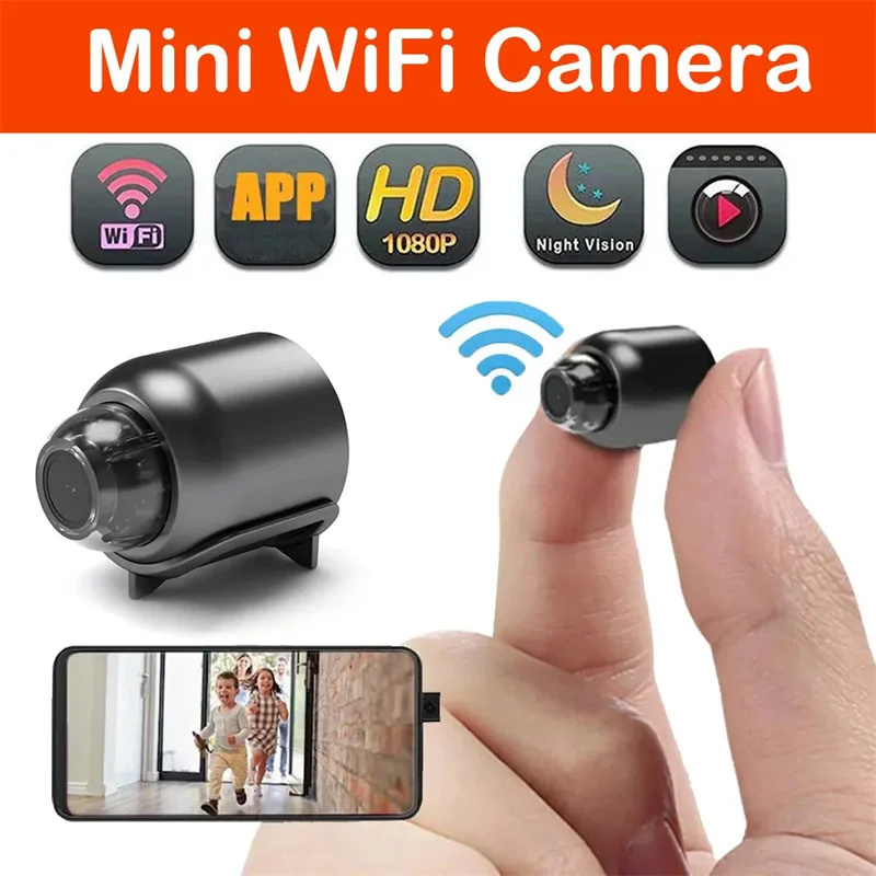 HD Mini Camera Wifi IP Smart Home Indoor Night Vision AI Human Camcorder Audio Video Security Surveillance Camera
