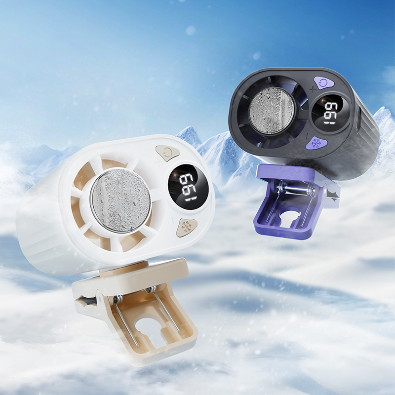 X30 Portable Mini Fan 199-Speed 5W USB Rechargeable Clip Hand Fan with Ice Cooling, High Air Volume, 1800mAh