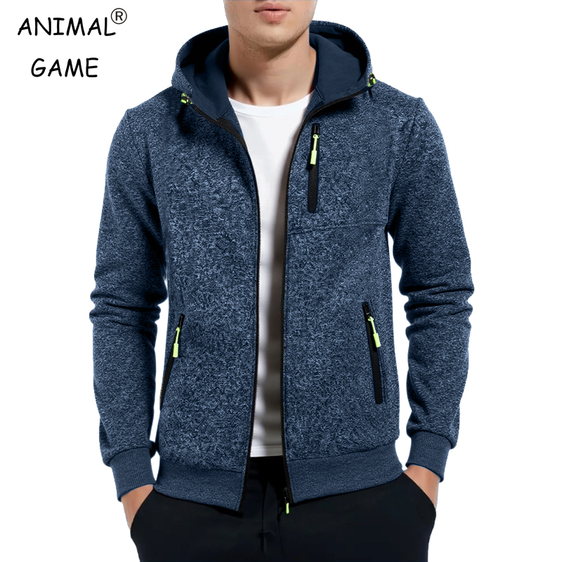 Men's Casual Hooded Sweatshirt Fit Sportswear Autumn Windproof Sweatshirts Winter Warm Jacket for Men Tracksuit Streetwear Coats