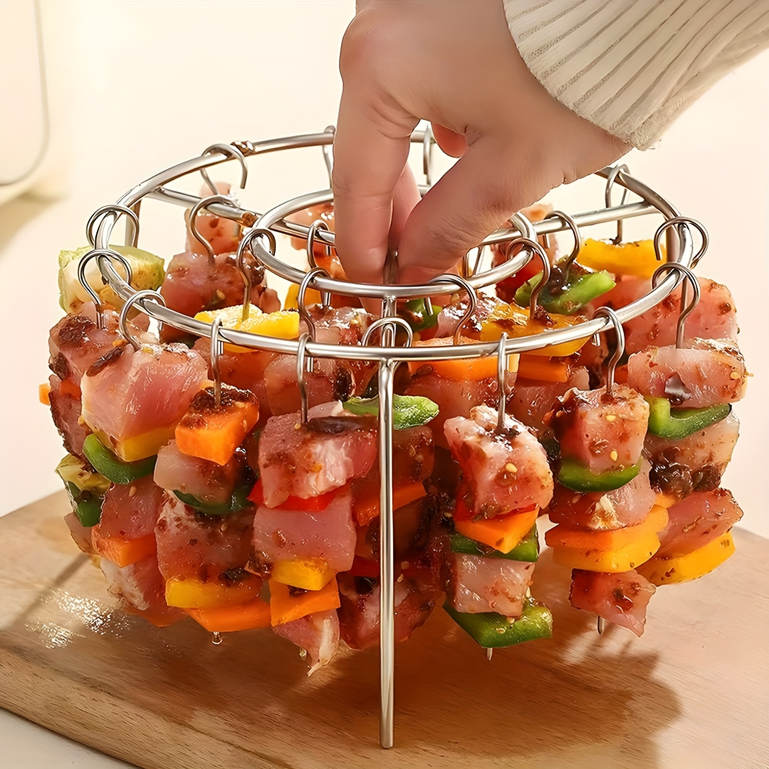 Air Fryer Specialized Barbecue Grill Stainless Steel Barbecue Grill Barbecue Skewers Accessories for Electric Air Fryers