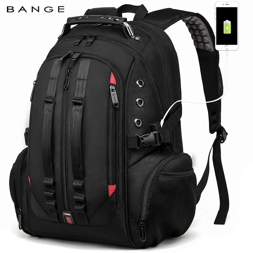 BANGE Large Multi-Function 40L Laptop Backpack 17 Inch Durable Travel Backpack School Bag For Teenagers with USB Recharging Port