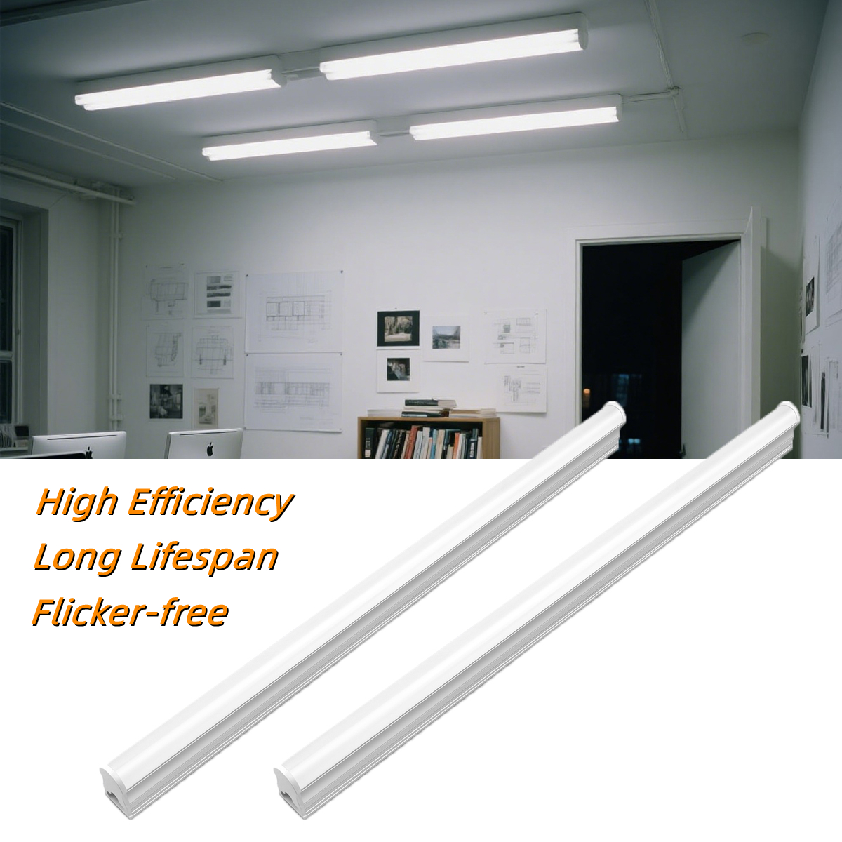 High Efficiency Saves 50% Energy T5 LED Tube 5W 50cm 2835SMD Chip,Replacement for Fluorescent Tubes Bulb,85-265V Home Lighting