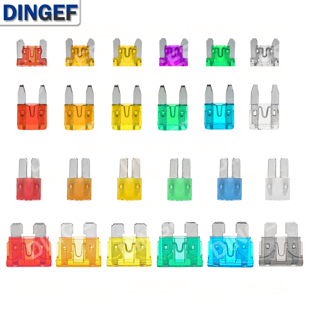 10PCS Fuses Standard Mini Micro Car Fuse 2A 3A 5A 7.5A 10A 15A 20A 25A 30A 35A 40A Amp Clip Fuse Set for Car Truck Small Medium