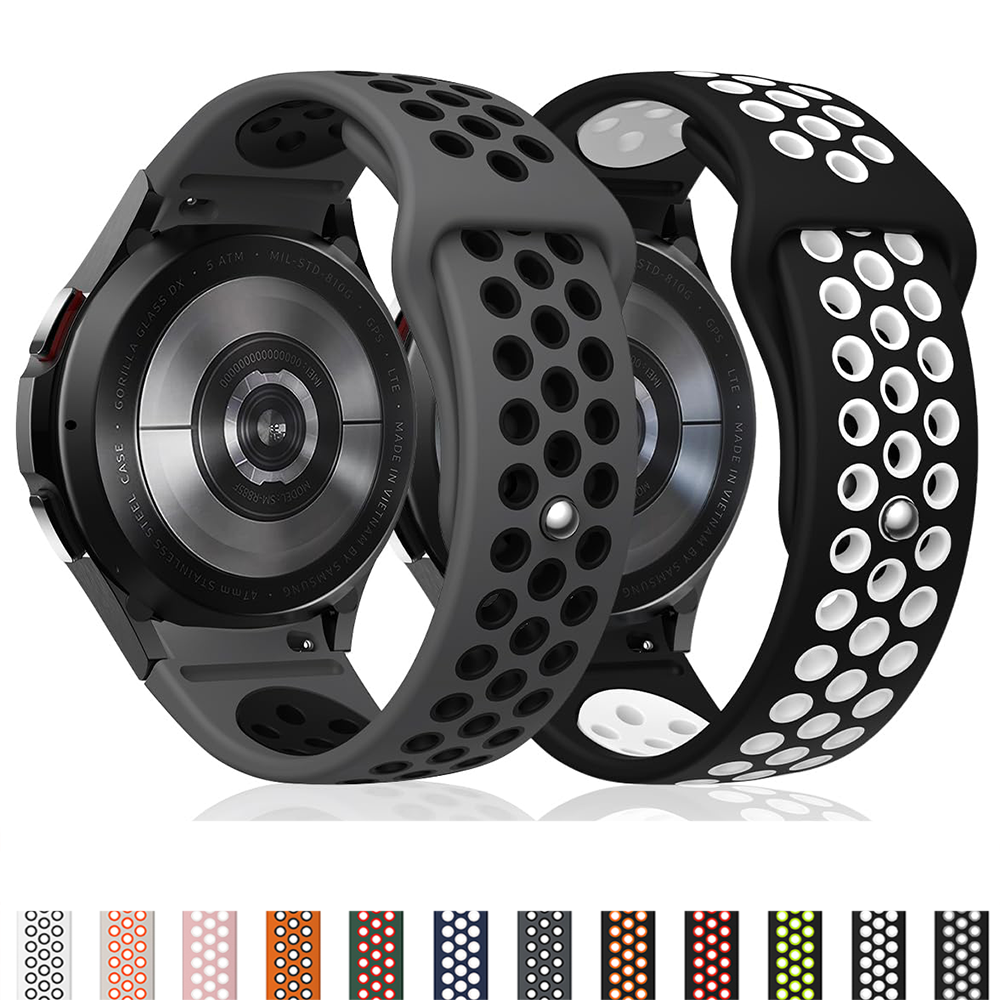 20mm 22mm Band For Samsung Galaxy watch 7-FE 6/5pro/4 Classic/3 43/47mm/40/44mm silicone bracelet Correa Active 2 /Gear S3 Strap