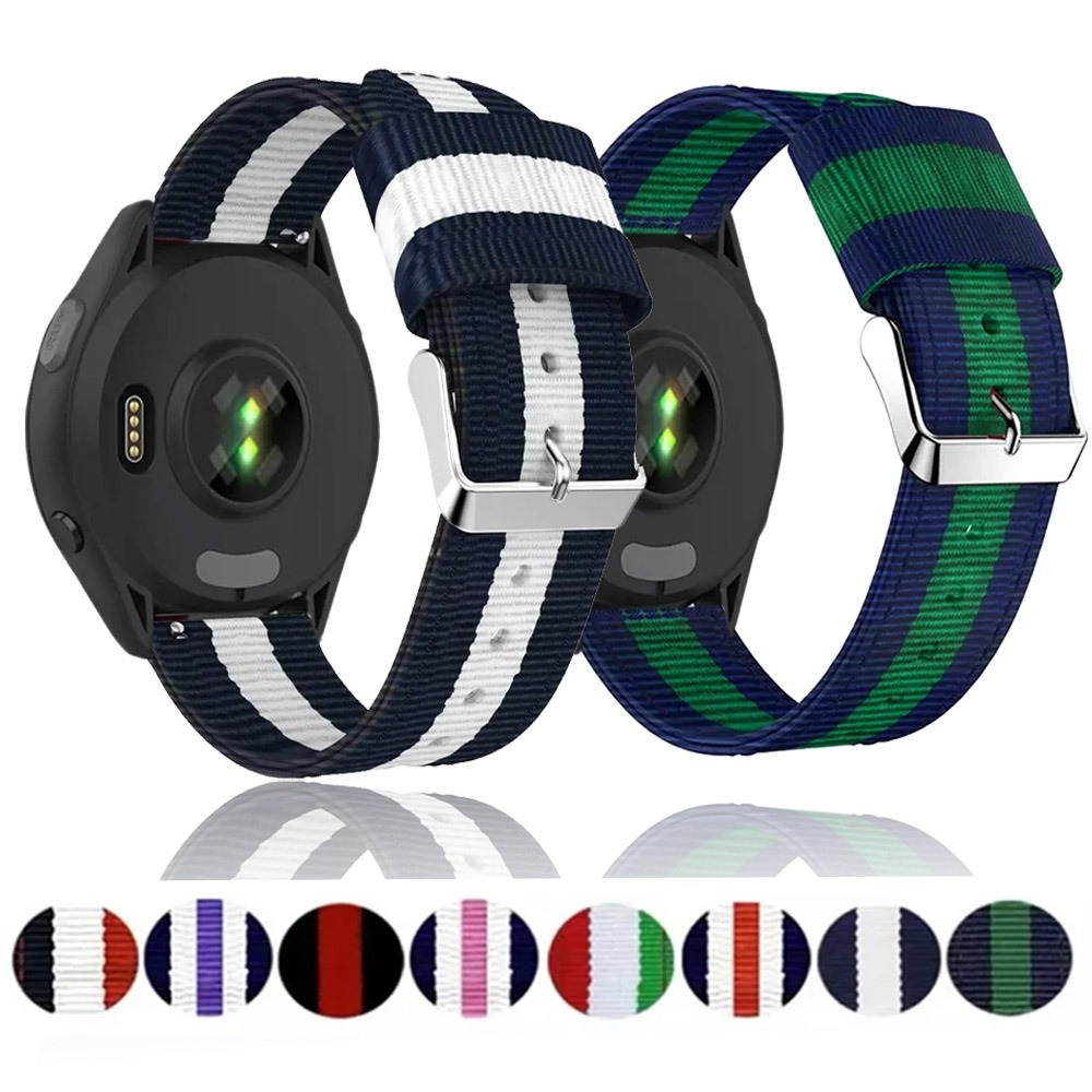 22/20mm Canvas Nylon Loop Strap for Xiaomi Watch 5/2/S4-3-2 Fashion Comfortable Band OPPO Watch S-X2-X/Oneplus Watch 3-Lite Belt
