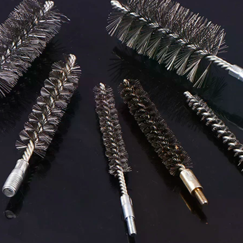 1PC Chimney Cleaning Brush For Pipe Cleaning Polishing 10-50mm Threaded Wire Brush Metal Handle Stainless Steel Brush
