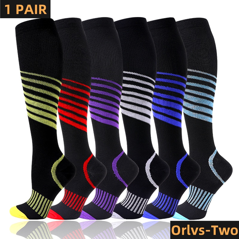 Men Running Compression Socks Stockings 20-30mmhg Sports Socks for Marathon Cycling Football Breathable Sports Socks YS023