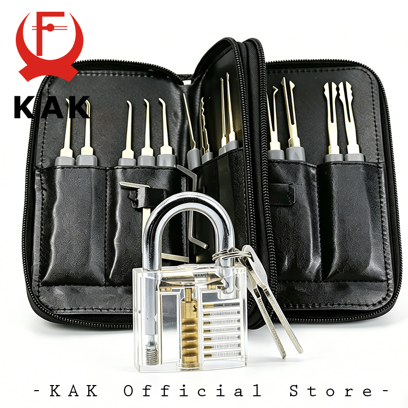 KAK 24Pieces Lock Pick Tools Kits and Extractor Set for Car Locks Ideal for Beginners and Professionals Locksmith Tool Set