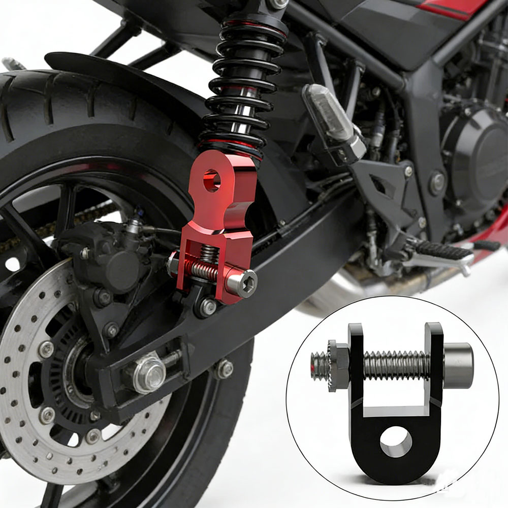 Modified Motorcycle Rear Shock Absorber Suspension Booster Aluminum Alloy Height Enhancer Extension Extender Slider with Screw