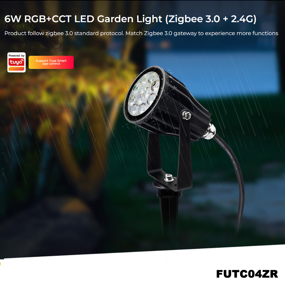 Miboxer FUTC04ZR AC110V-220V Zigbee 3.0+2.4GHzRF Smart Tuya Outdoor Waterproof 4W RGB+CCT LED Garden landscape Light Lawn Lamp lightify