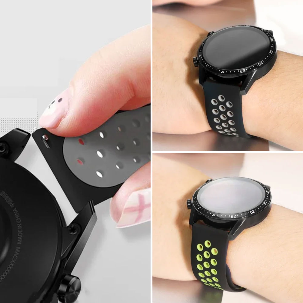 20mm 22mm Silicone Strap for Samsung Galaxy Watch 7 6 5 4 44 40mm 6Classic 43/47mm GearS3 Bracelet for Huawei 3 4Pro GT3/2e Band