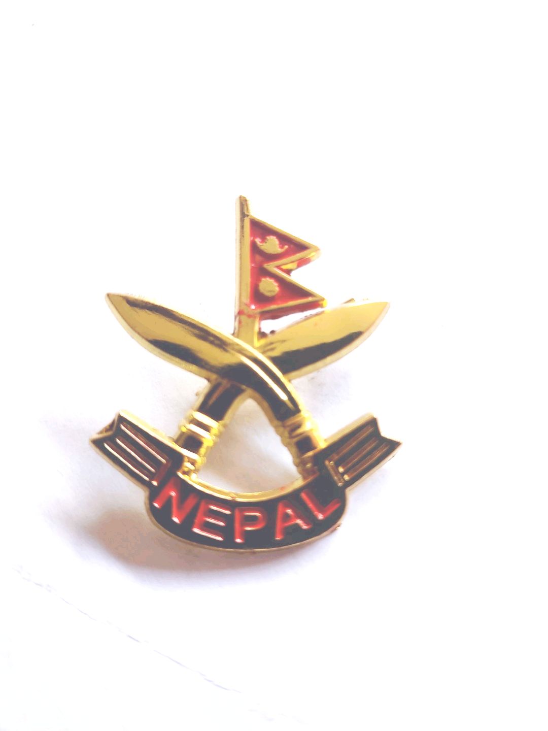 Nepal Flag Lable Pin Badge