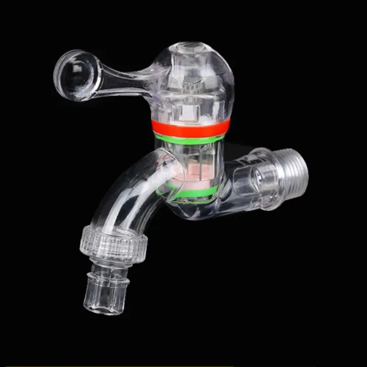 1 Pcs Transparent faucet plastic garden outdoor water faucet fast washing machine faucet with Quick Open