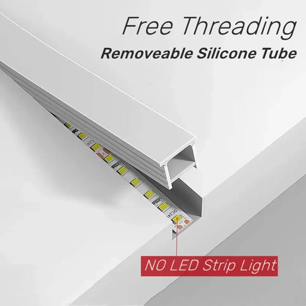 1-5M Embedded LED Neon Tube Silica Gel Covering Silicone Waterproof for 5MM 8MM 5050 2835 COB Flexible Led Strip Indoor Outdoor