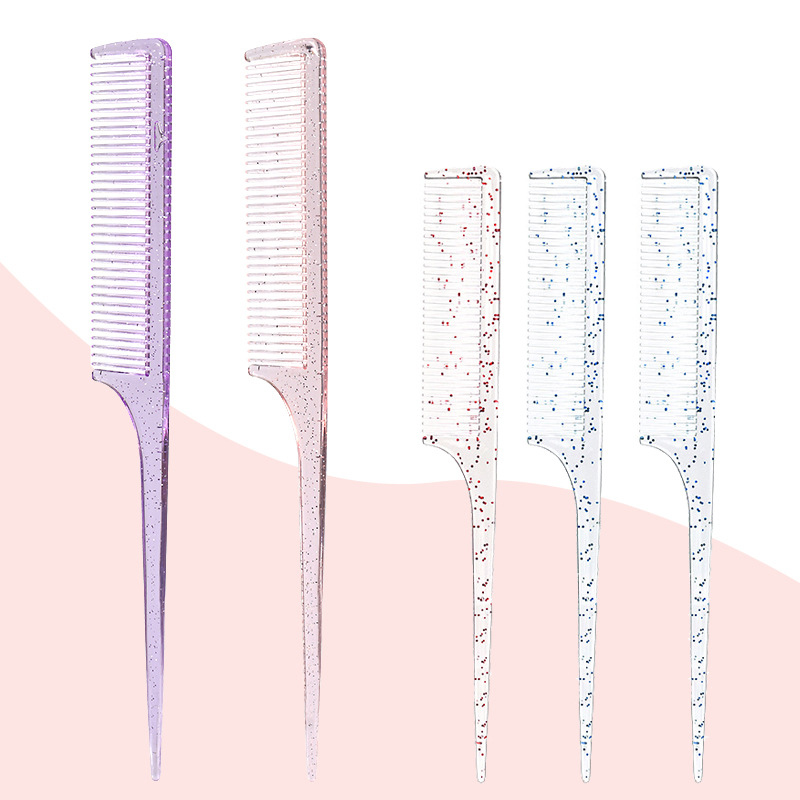 Crystal transparent shiny mouse tail comb, suitable for combing and smoothing hair For Hair Accessories