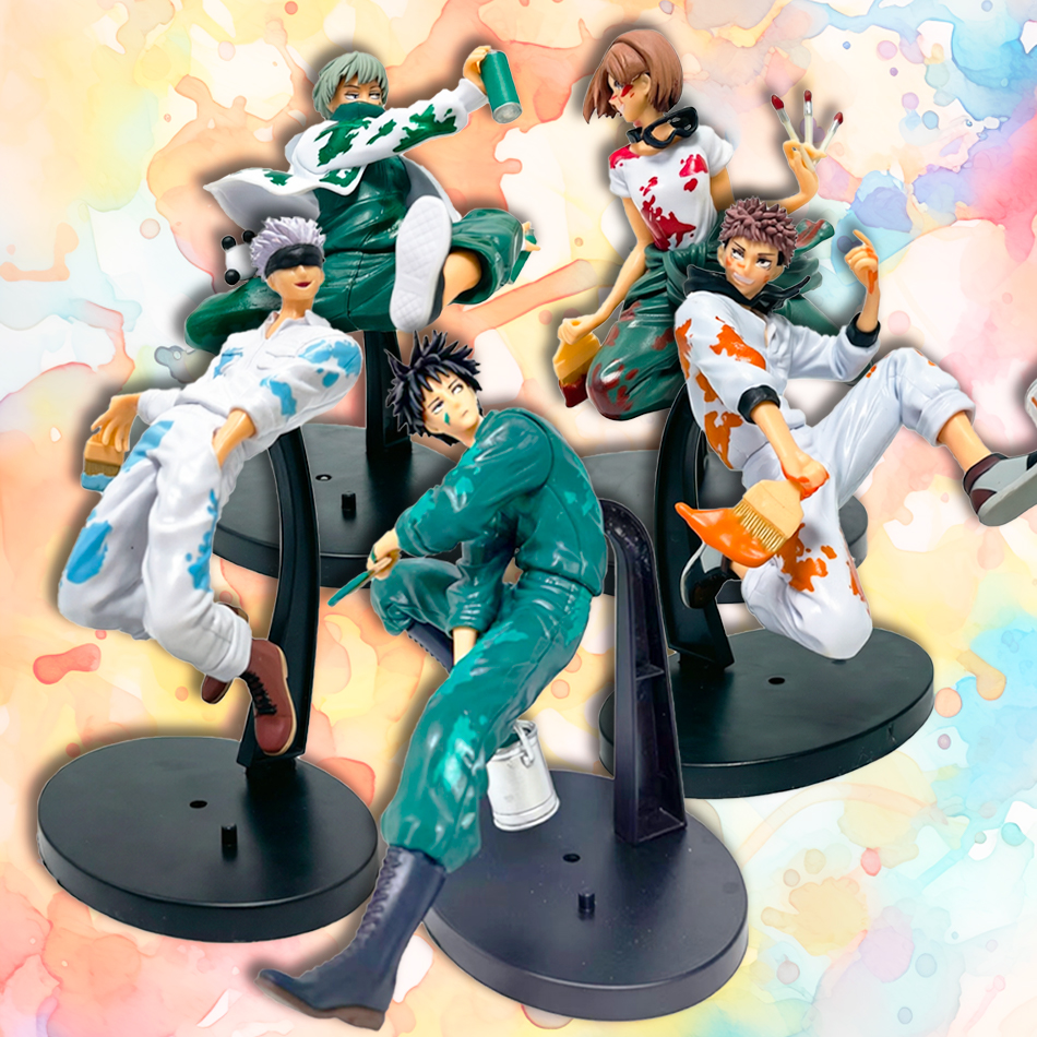 New Hot In Stock GRAFFITI BATTLE Jujutsu Kaisen Fushiguro Megumi Kugisaki Nobara Panda Gojo Satoru Anime Figures Toys Original