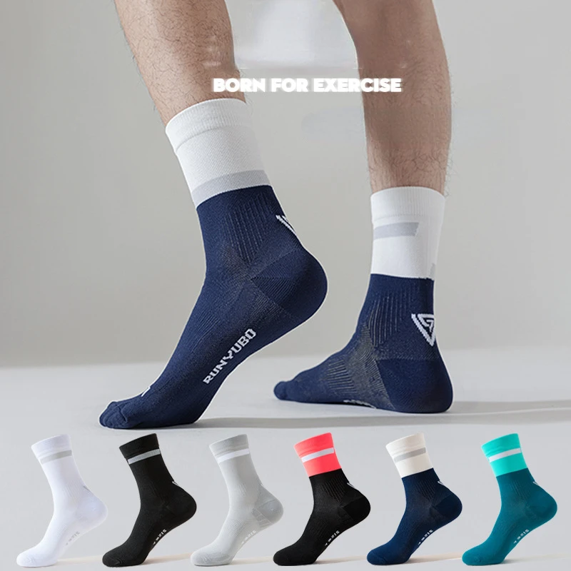 1 Pair Professional Running Socks Men's Sweat Breathable Marathon Cycling Socks Men Sport Running Sports Sock