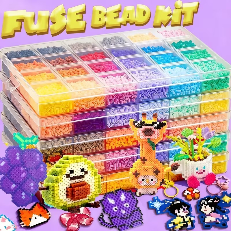 120 Colors 2.6mm Aperture Mini Hama Beads Toy Kit Perler Fuse Iron Beads 3D Puzzle DIY Toy Kids Creative Handmade Craft Toy