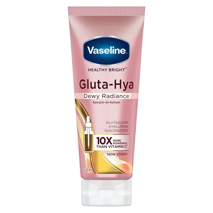 Vaseline Gluta-Hya Dewy Radiance Lotion for Face & Body | Gives Brighter Skin | Glutathione & Niacinamide Infused Moisturizer, 200ml - image 1