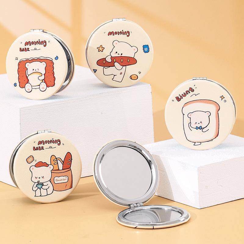 Bles Small Magnifying Travel Makeup Compact Mirror|Compact mirror|portable mirror|fold-up mirror|travel mirror|collapsible mirror|foldable vanity mirror|compact vanity mirror|foldable handheld mirror|pocket mirror|folding mirror