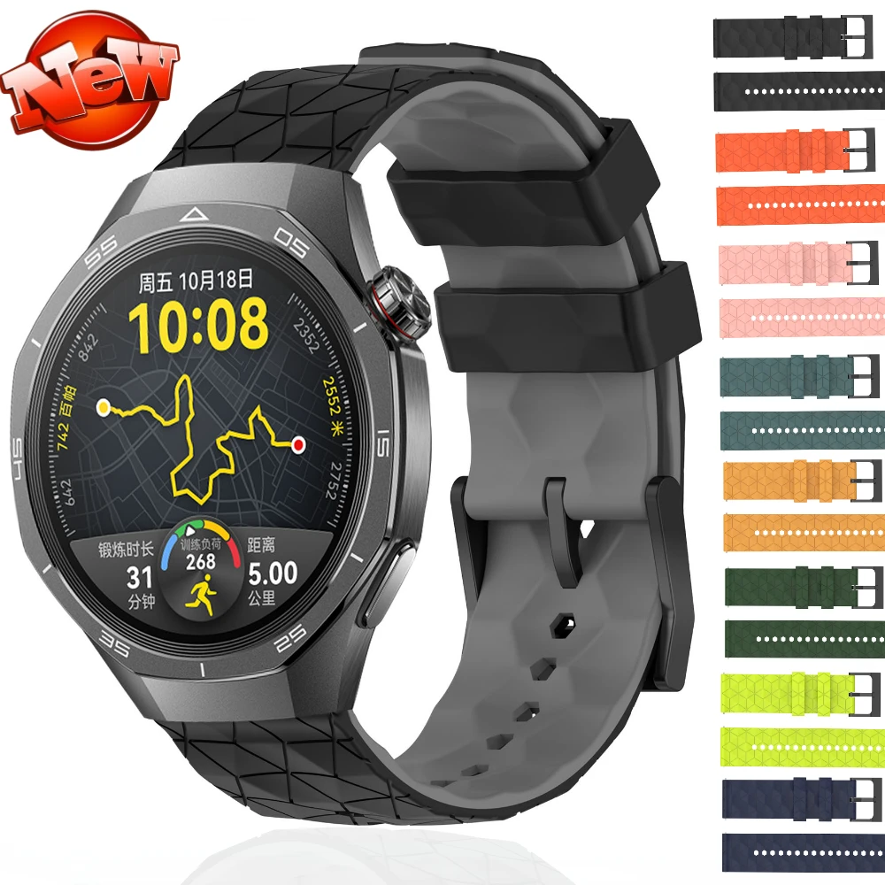 Soft Silicone Strap for Huawei Watch GT5 Pro 46mm/GT5 4 Pro GT3 2 GT2e Bracelet Replaceable Belt for 22mm 20mm Sports Watchband