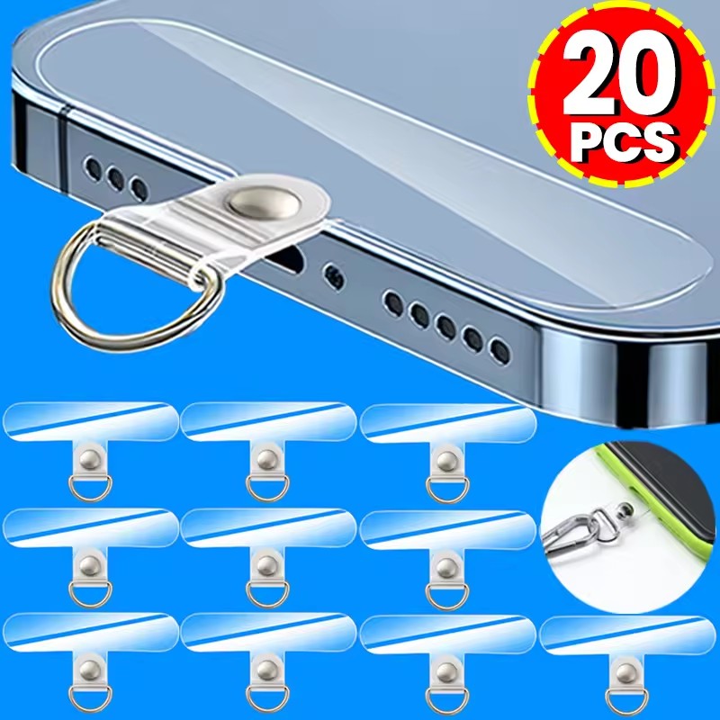 Universal Transparent Detachable Phone Lanyard Clips Card Wrist Cord Straps Patchs for Samsung Iphone Huawei Xiaomi Accessories