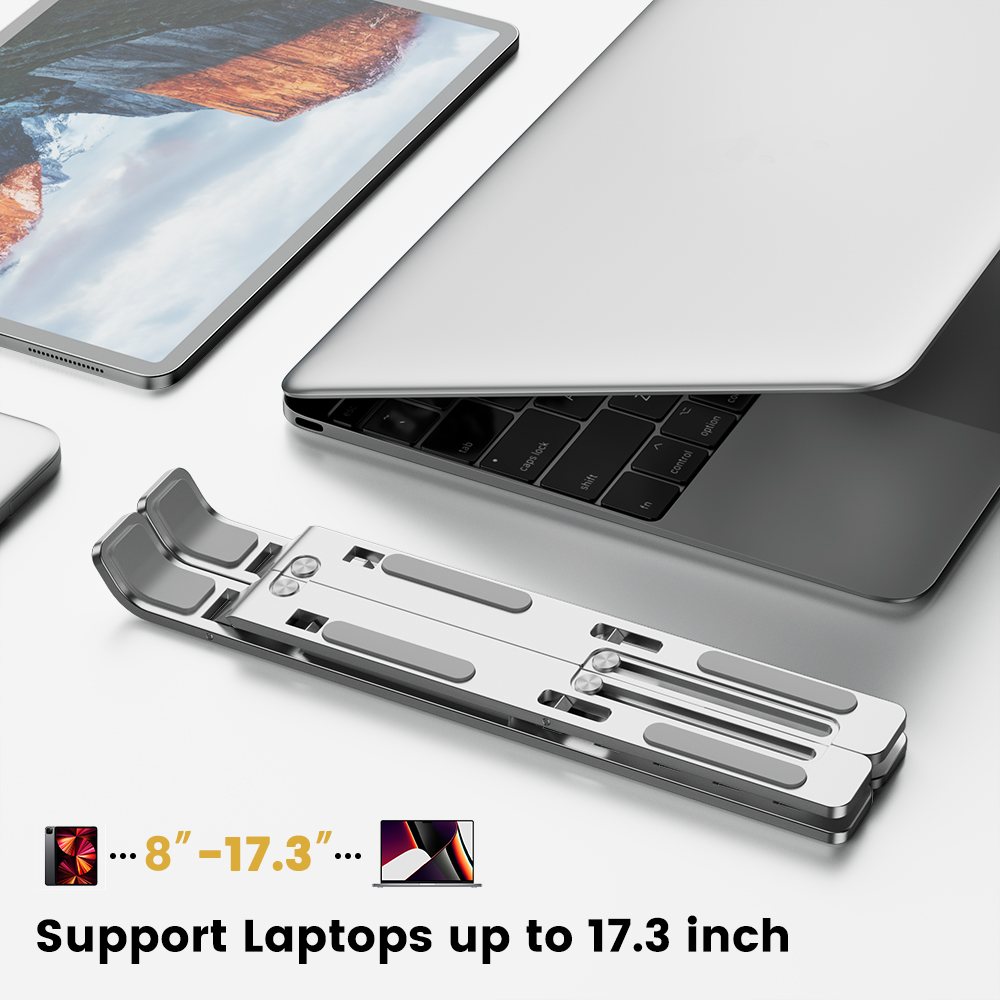 Adjustable Folding Aluminum Alloy Laptop Stand Portable Laptop Holder Computer Bracket For Macbook Pro Air Computer Tablet Base
