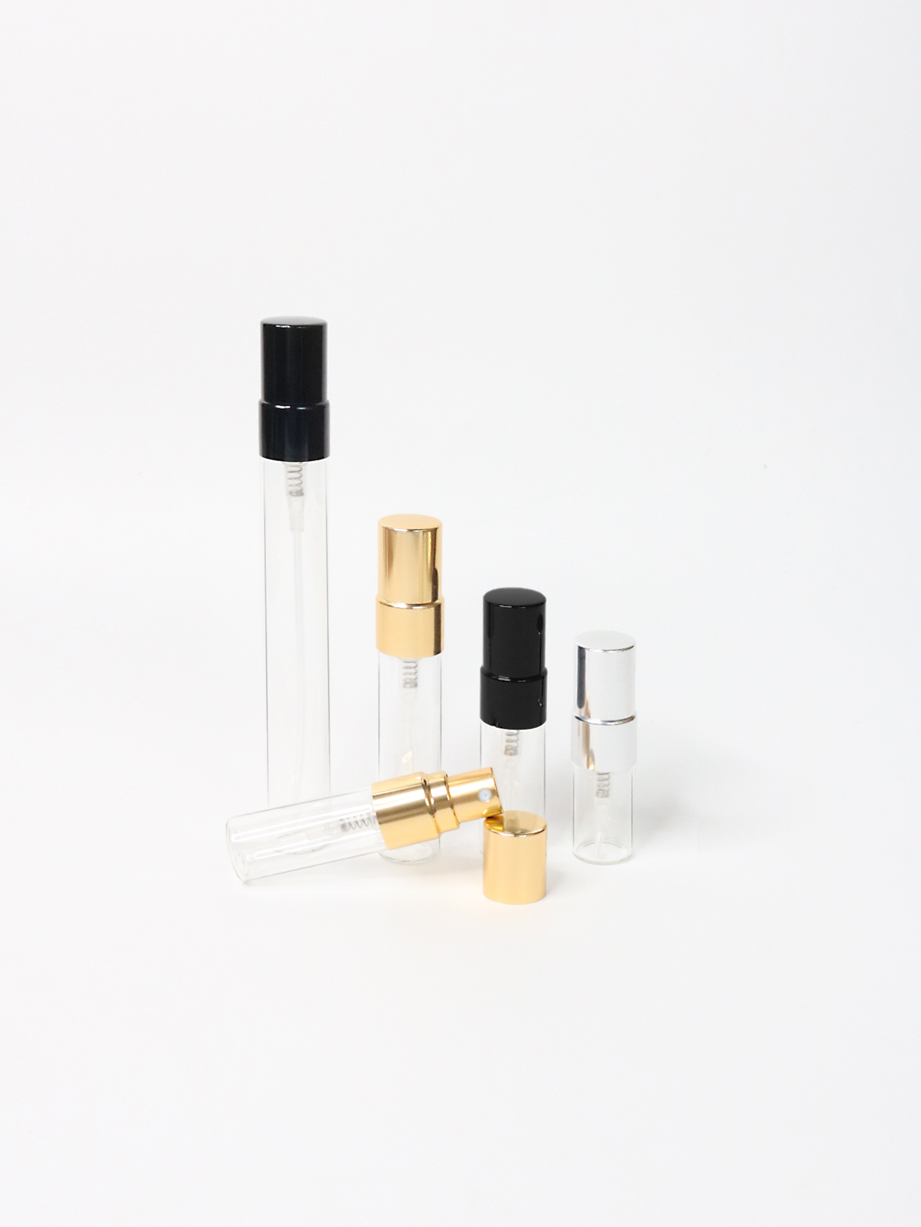 32 Pieces, 2/3/5/10 mL Mini Portable Clear Glass Perfume Bottle with 6 Filling Tools, Empty Refillable Spray Bottle, Travel Size
