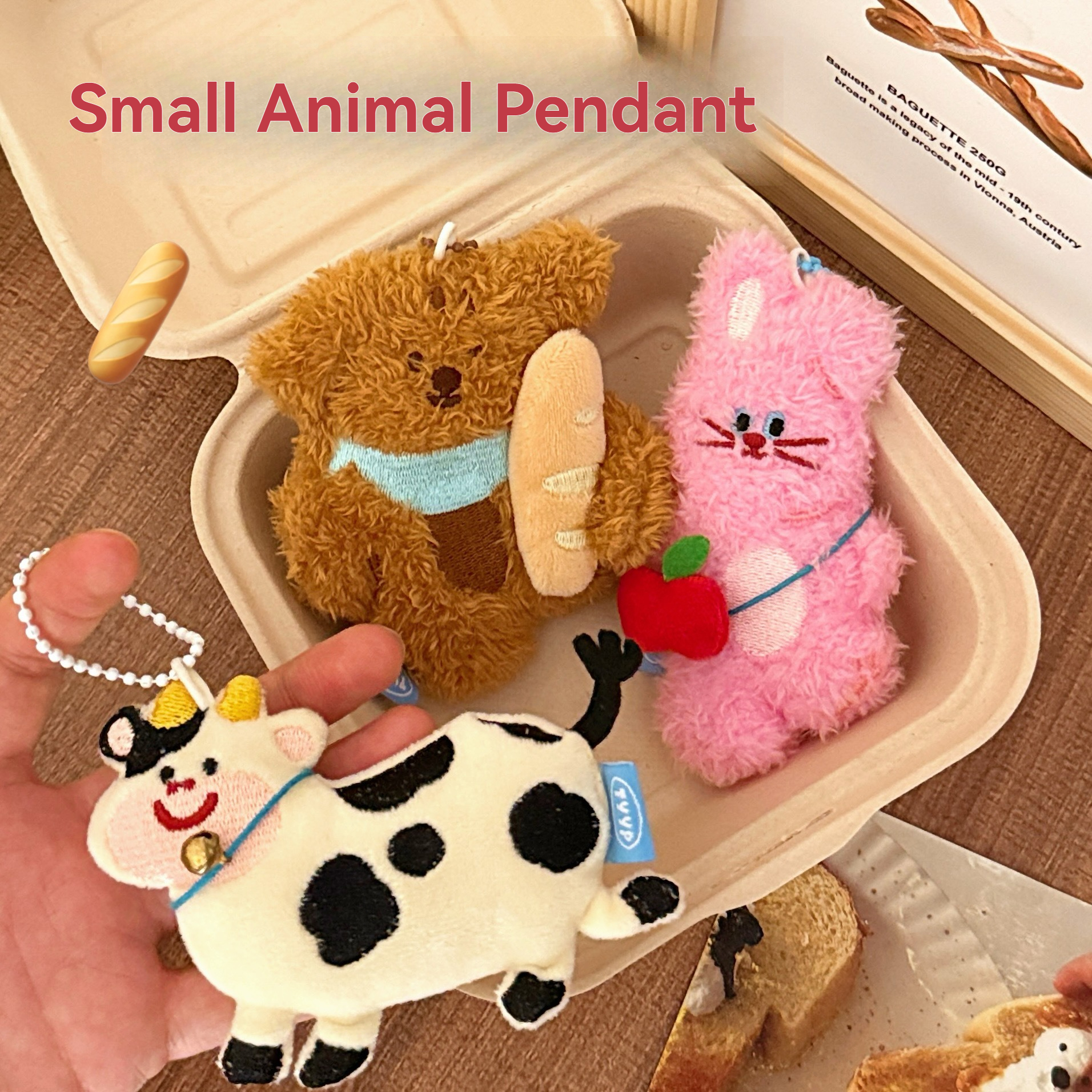 1/4 Pcs Cartoon Plush Doll Pendant Cute Pet Backpack Pendant Backpack Bead Chain Pendant pen gpt