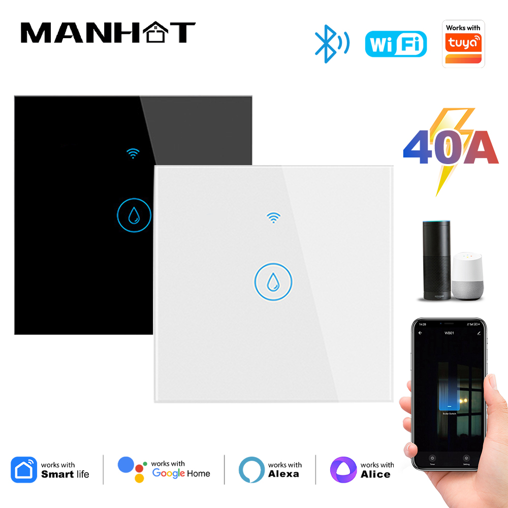 Tuya Smart Life App Control Water Heater Boiler Switch EU 40A 8000W Works with for & Home A
