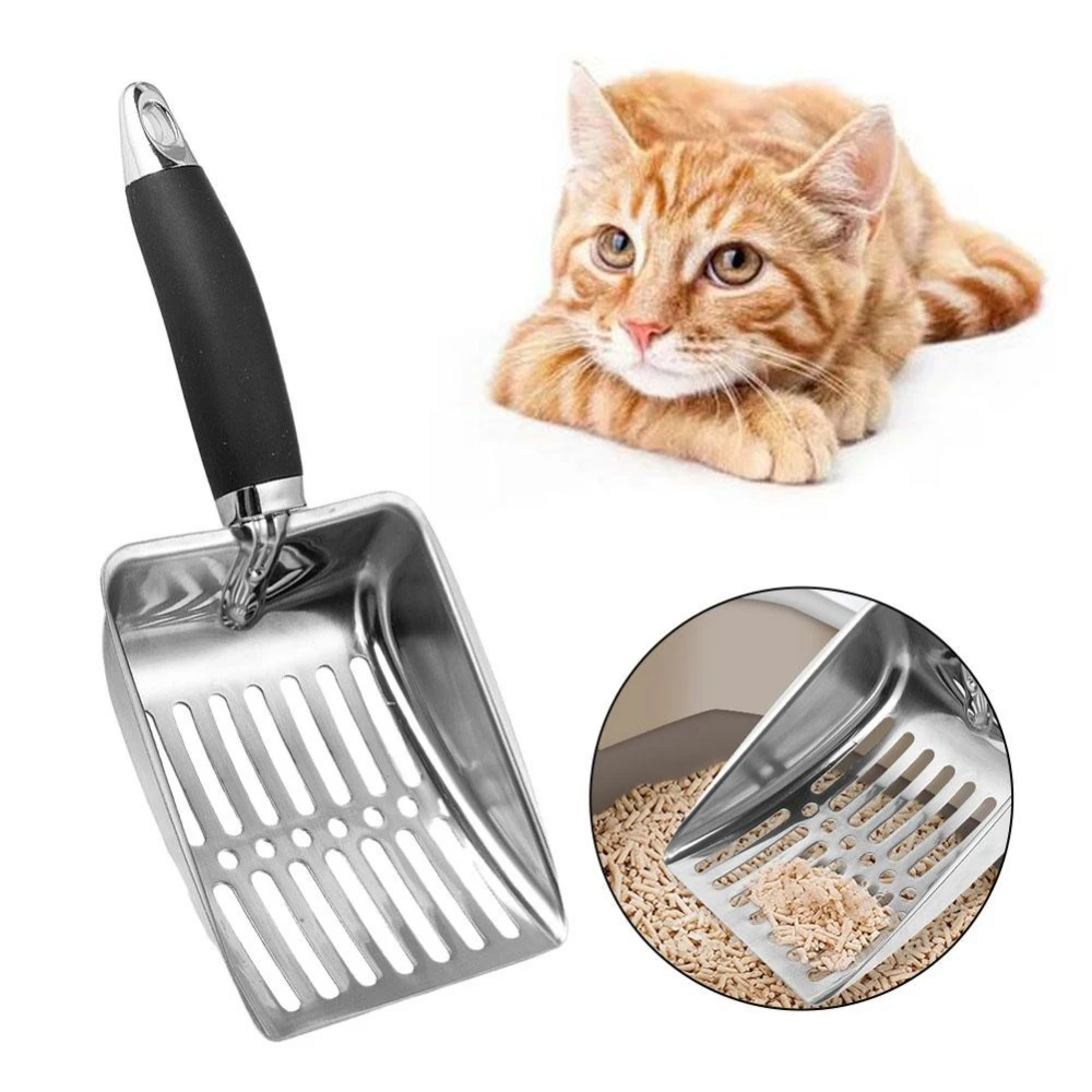1PC Cleaning Tool Metal Aluminum Alloy Cat Litter Scoop Stainless Steel Durable Handle Poop Filter Shovel Pet Supplies