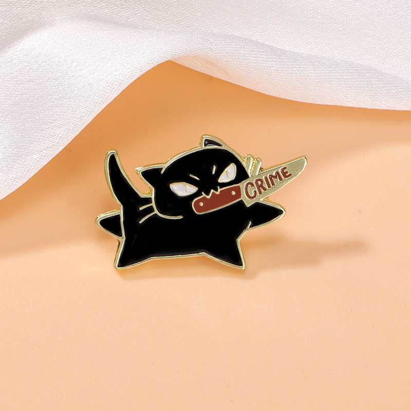 1pc Cute Cartoon Cat Snowman Enamel Brooch Creative Day Lapel Pin Badge Backpack Clothing Hat Accessories
