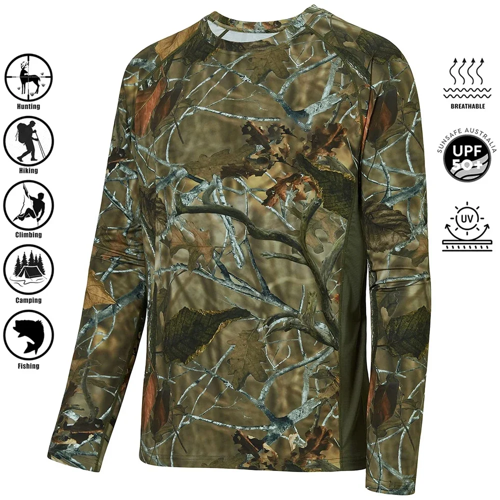 Men's Long-sleeved Fishing Shirts Casual Sportswear T-shirts Streetwear Camping Outings Company Team-building