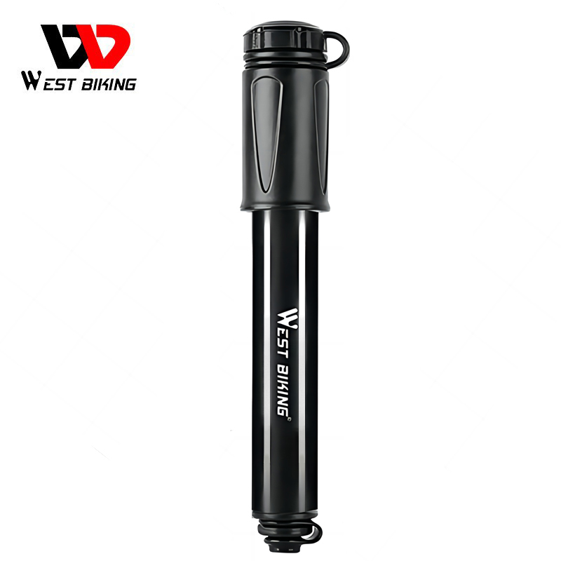 WEST BIKING Mini Aluminum Alloy Hand Air Pump for Bicycle Tire Inflator with Schrader Presta Valve 100 PSI MTB Road Cycling Pump