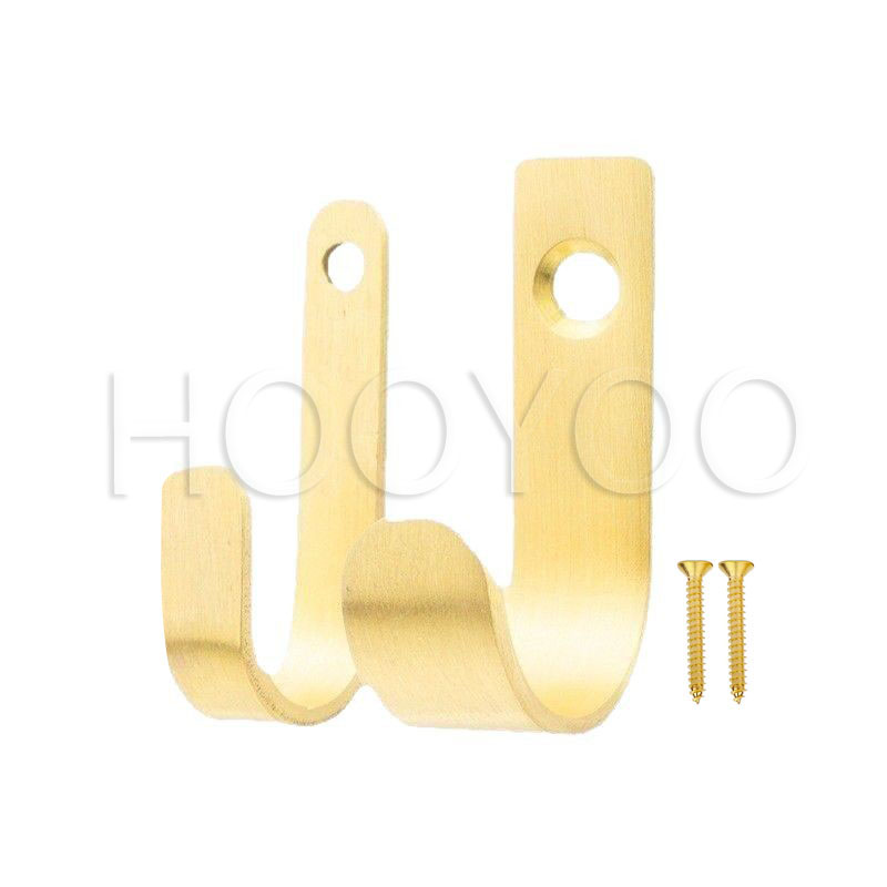 2Pcs Mini Brass Wall Hooks Mounted Coat Hanger for Bathroom Kitchen Organizer Lavatory Clothing Store Hotel Cafe Hat Towel