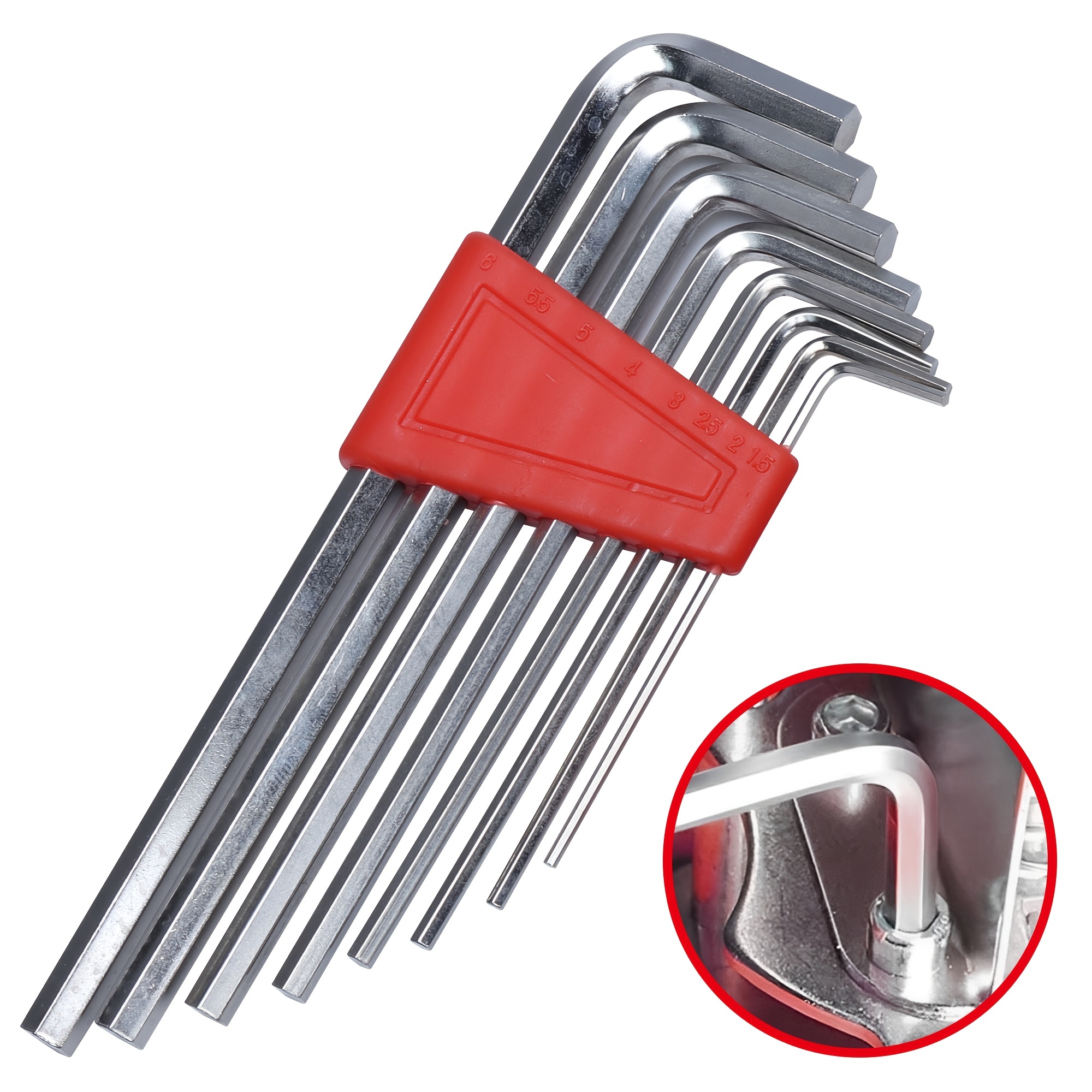 8pcs Allen Wrench Metric Wrench Inch Wrench L Wrench Size Allen Key Short Arm Tool Set Easy To Carry in The Pocket