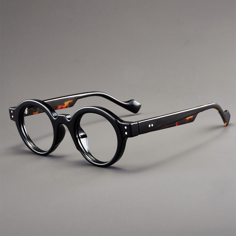 KAMMPT Punk Round Glasses Men Fashion Blue Light Blocking Eyewear Women Trendy Vintage Brand Design Optical Frames for Reading